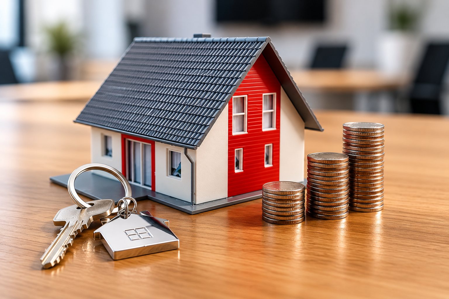 Mortgage broker preparing a loan application package